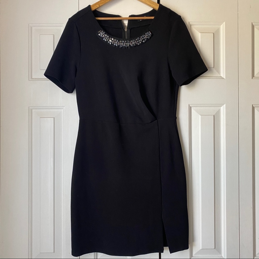 Jessica Simpson | Black dress with embellished neckline